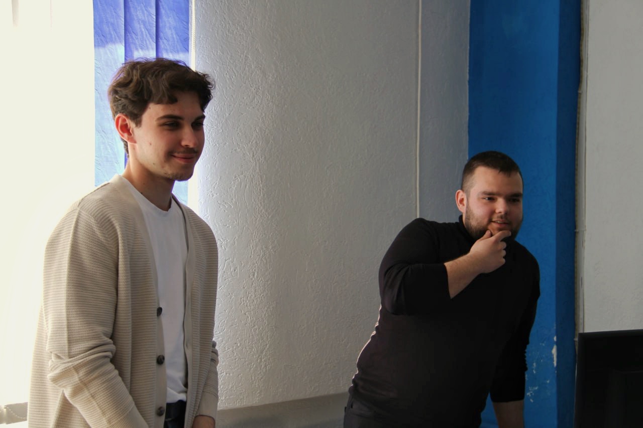 Molodizhnyi mer Ternopolia Valentyn Pyzhyk i v.o holovy Studentskoho uriadu Ruslan Bereziuk